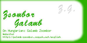 zsombor galamb business card